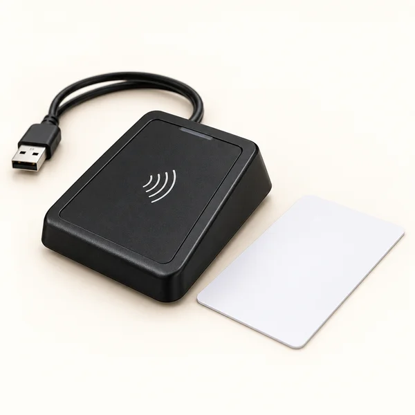 Lector NFC para tarjetas · Imagen ilustrativa sin marca