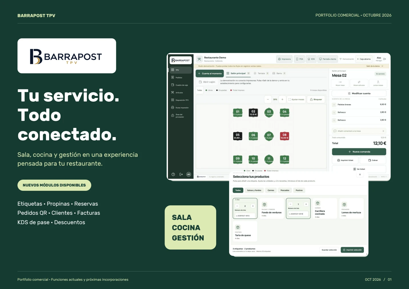 Portfolio comercial BARRAPOST TPV · Página 1 de 33